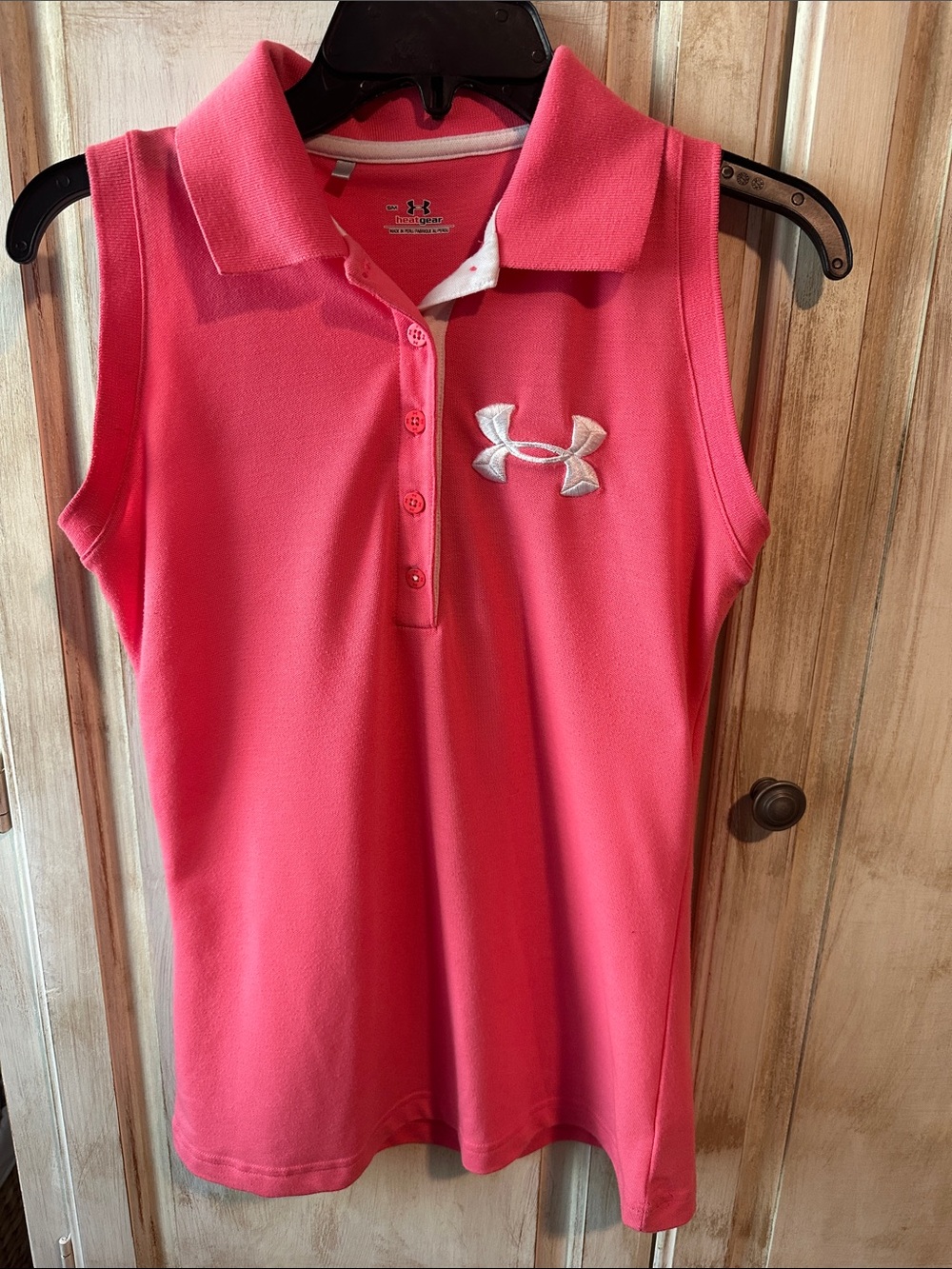 Under Armour Hot Pink Sleeveless Polo Tank